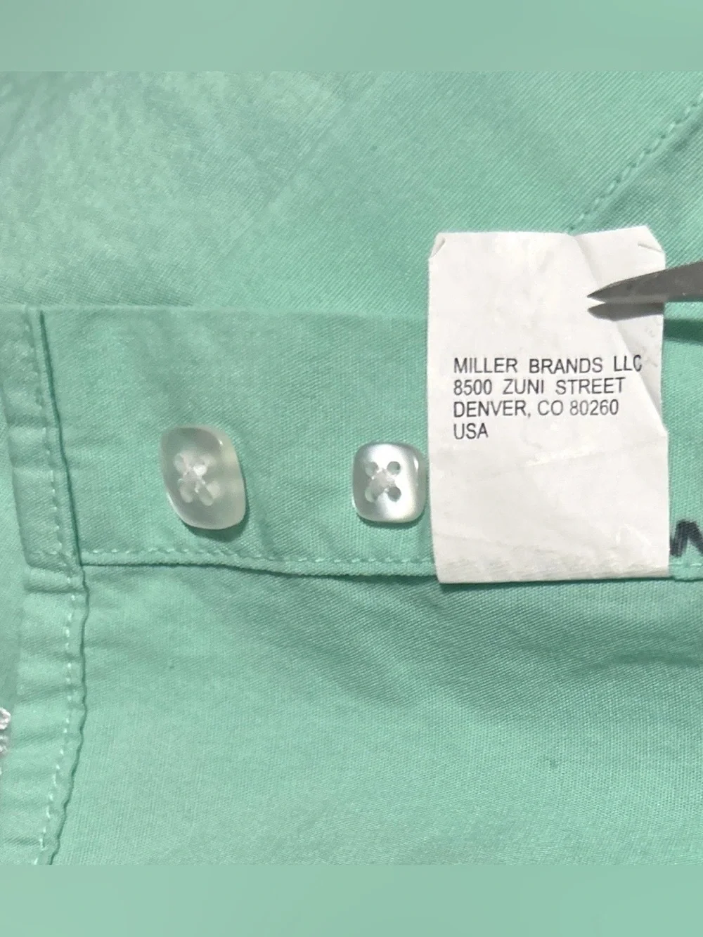 Cinch Men's Western Solid Mint Green Button-Down Shirt L/XL - Picture 9 of 9